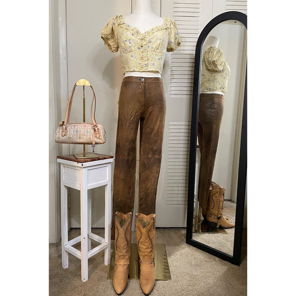 Y2K Fossil Pastel Mini Purse Leather Bottom - Picture 3 of 11